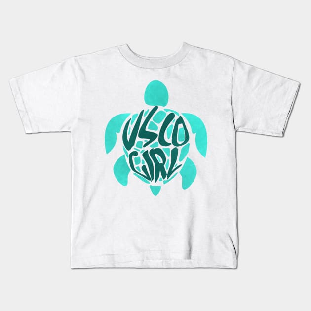 VSCO GIRL TURTLE Kids T-Shirt by A Comic Wizard